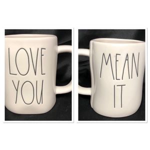Rae Dunn “LOVE YOU” “MEAN IT” Oversized Mug